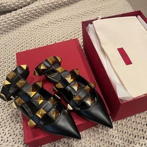Valentino Roman stud flats